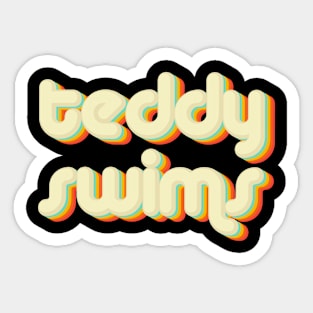 vintage color teddy swims Sticker